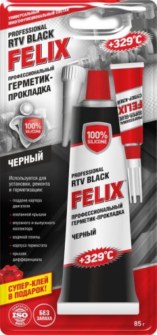 411040059 - Профессиональный герметик-прокладка FELIX нейтральный (черный) - 85 г