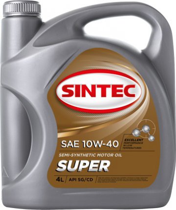 801894 - Масло моторное SINTEC SUPER 10W-40 API SG/CD -  4 л