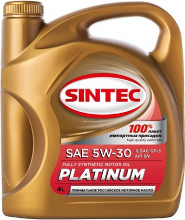 801973 - Масло моторное  SINTEC  PLATINUM  5W-30 API SN, ILSAC GF-5 - 4 л