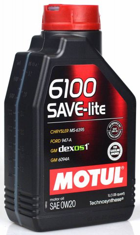 108002 - Масло моторное 6100 SAVE-LITE 0W-20 - 1 литр  (API SN)