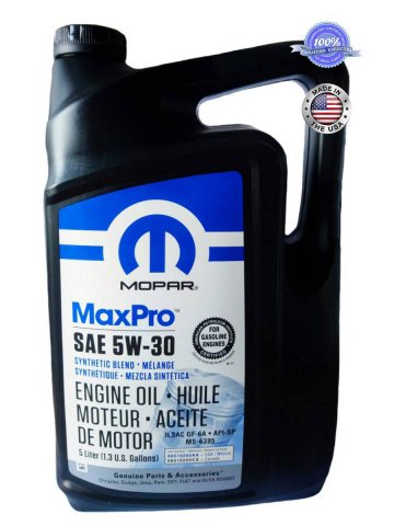 68518205AA - Масло моторное MOPAR 5W30 MaxPro SP/GF-6A синтетика - 5 литров USA