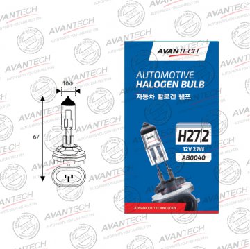 AB0040 - Лампа головного света Avantech H27/2 12V 27W (881 Series)