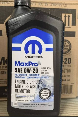 68523994AA - Масло моторное MOPAR 0W20 MaxPro+ SP/GF-6A синтетика- 1 литр USA