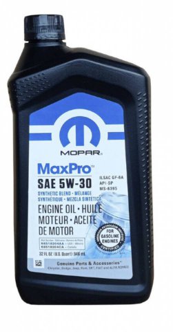 68518204AA - Масло моторное MOPAR 5W30 MaxPro SP/GF-6A синтетика - 1 литр USA