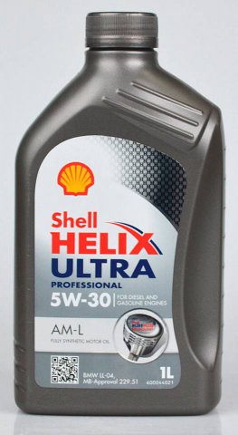 550046302 - Масло моторное Shell Helix Ultra Professional AM-L 5W30 MERCEDES, BMW - 1 л. (MB 229.51, BMW LL-04)