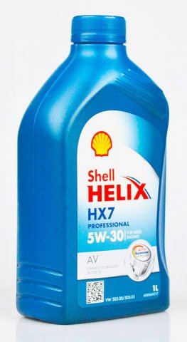 5055107433790 - Масло моторное Shell Helix HX7 Professional AV 5w-30 VOLKSVAGEN - 1 литр (VW 502/505.01)