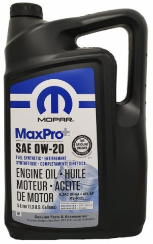 68524013AA - Масло моторное MOPAR 0W20 MaxPro+ SP/GF-6A синтетика- 5 литров USA