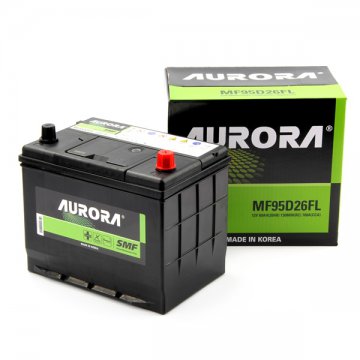 Аккумулятор AURORA MF95D26FL 80Ah 700A, Asia 258х172х220 о.п (-+)