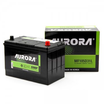 Аккумулятор AURORA MF105D31L 90Ah 750A, Asia 302x172x220 о.п (-+)