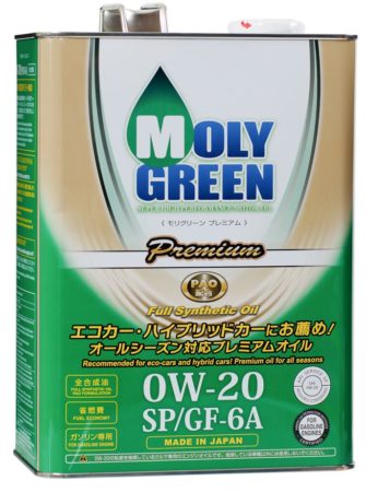 0470168 - Масло моторное Moly Green PREMIUM SP/GF-6A 0W-20 -  4 литра