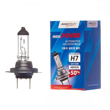 AB0018 - Лампа головного света Avantech H7 12V 55W +50% (лампа увеличенной яркости. 1490 Lm