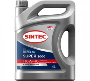 600240 - Масло моторное SINTEC SUPER 3000 10W-40 API SG/CD -  4 л