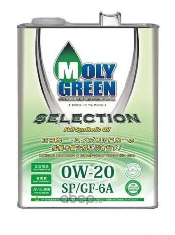 04700760 - Масло моторное Moly Green SELECTION SP/GF-6A 0W-20 -  4 литра