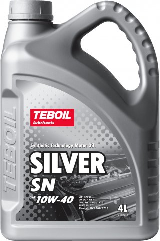 3452412 - Масло моторное полусинтетическое TEBOIL Silver SN 10W40 A3/B4 - 4 л (завод SHELL)
