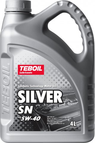 3453924 - Масло моторное полусинтетическое TEBOIL Silver SN 5W40 A3/B4 -  4 л (завод SHELL)