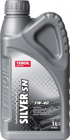 3453923 - Масло моторное полусинтетическое TEBOIL Silver SN 5W40 A3/B4 -  1 л (завод SHELL)