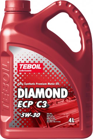 3453876 - Масло моторное синтетическое TEBOIL Diamond ECP 5W30 C3 - 4 л (завод SHELL)