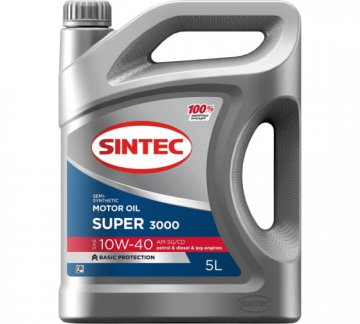 600293 - Масло моторное SINTEC SUPER 3000 10W-40 API SG/CD -  5 л