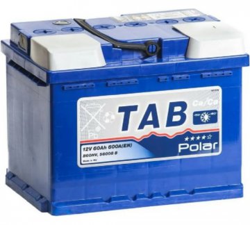 121060 - Аккумулятор TAB Polar 6СТ-60.0 о.п. 60Ah 600A, 242х175х190 (-+)