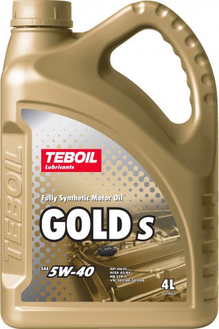 3468033 - Масло моторное синтетическое TEBOIL Gold S 5W40 A3/B4 - 4 л (завод SHELL)