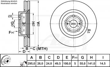 09.9817.10 - Диск тормозной TOYOTA AVENSIS 250 (2003-2008) передний (комплект 2 шт. ЦЕНА ЗА ШТУКУ)