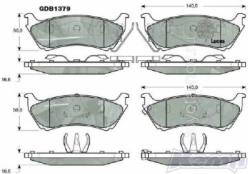 GDB1379 - Колодки тормозные задние
