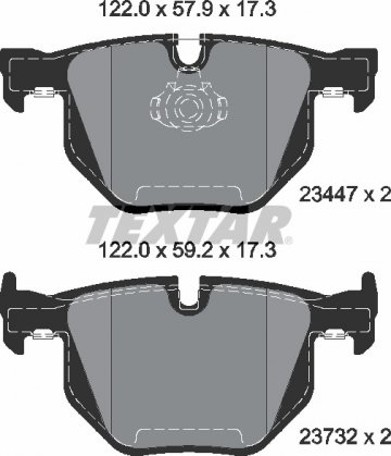 2344704 - Колодки тормозные BMW X5 E70. X6 E71 (2007-) задние