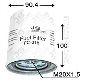 FC-1004 - Фильтр топливный MITSUBISHI Canter, Fuso (1985-1997)