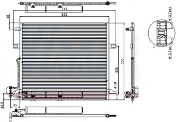 104897K - Радиатор MERCEDES GL-Class I (X164), ML-Class II (W164) (2006-2012) кондиционера
