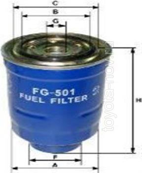 FG501 - Фильтр топливный  TOYOTA