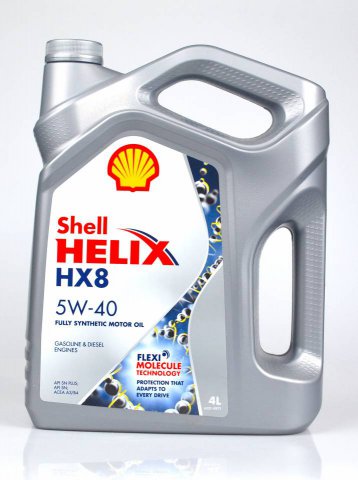 550023625 - Масло моторное Shell Helix Synthetic HX8 5W40 -  4 л (550046362, 550051529)