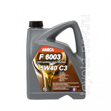 050427 - Масло моторное Areca  5W40 F6003 C3 синтетика - 5 литров