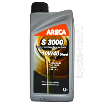 050890 - Масло моторное Areca 10W40 S3000 DIESEL полусинтетика -  1 литр