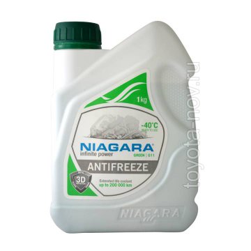 001001002006 - Антифриз NIAGARA  GREEN G11 зелёный -40C -   1 литр