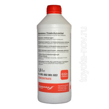 001002001022 - Антифриз  NIAGARA concentrate   RED G12+ красный концентрат - 1,5 литра