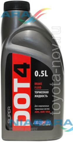 0-01005000018 - Жидкость тормозная NIAGARA SUPER DOT4 - 0,5 литров