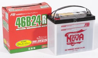 Аккумулятор FB  46B24R, JAPAN-стандарт, 45Ah 330A 234x127x220 (+-)