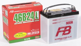 Аккумулятор FB  46B24L, JAPAN-стандарт, 45Ah 330A 234x127x220 (-+)