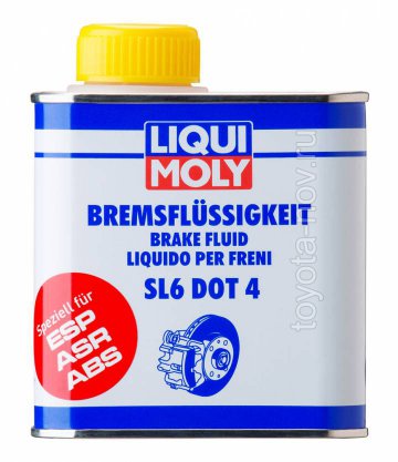 3086 - Жидкость тормозная Liqui Moly Brake Fluid SL6 DOT4 - 0,5 литра МАЛОВЯЗКАЯ для  ABS, ESP, ASR