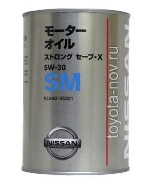 KLAN5-05301 - Масло моторное NISSAN  5W30 STRONG SAVE X SN -  1 литр Япония