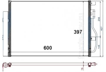 1040389C - Радиатор OPEL MOKKA (2013-) кондиционера