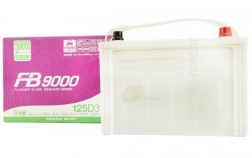 Аккумулятор FB 125D31R  серия 9000, JAPAN-стандарт, 92Ah 870А  (+-)