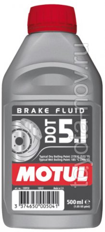 100950 - Жидкость тормозная DOT 5.1 Brake Fluid 0,5 литра  (FMVSS 116 DOT 5.1 NON SILICONE BASE, DOT 4 et DOT 3 ; SAE J 1703 ; ISO 4925 (5.1, 4 et 3),)