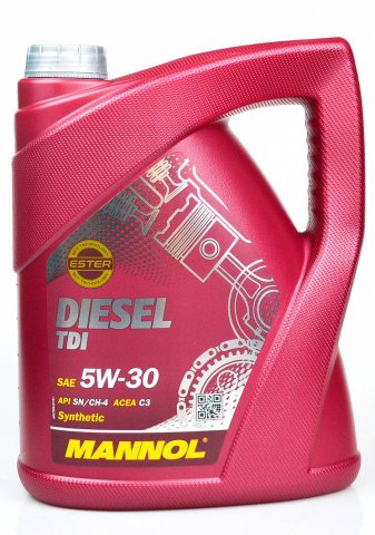 1036 - Масло моторное MANNOL Diesel TDI 5W-30 SN/CF (5л.) 4036021501369