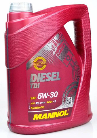 1036 - Масло моторное MANNOL Diesel TDI 5W-30 SN/CF (5л.) 4036021501369