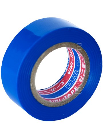 102Blue9m - Лента изоляционная Denka Vini Tape, 19 мм, 9 м, синяя