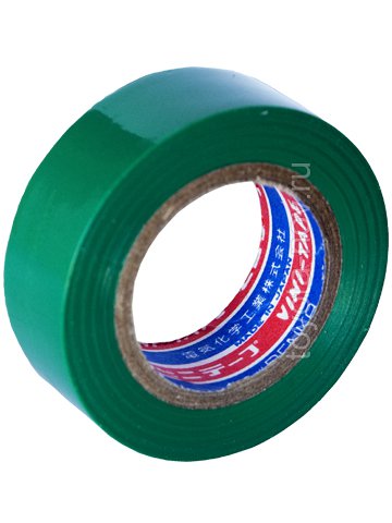 102Green9m - Лента изоляционная Denka Vini Tape, 19 мм, 9 м, зеленая