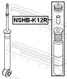 NSHB-K12R - Пыльник заднего амортизатора