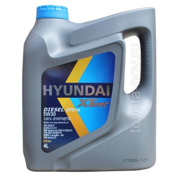 1041222 - Масло моторное HYUNDAI XTeer  Diesel Ultra 5W30 - 4 литра (229.31/229.51/229.52,  Longlife-04, dexos 2)