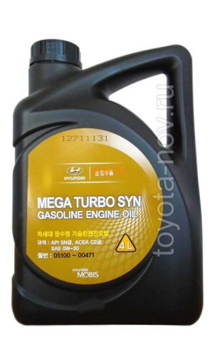 05100-00471 - Масло моторное HYUNDAI  0W30 Mega Turbo SYN бензин турбо - 4 литра